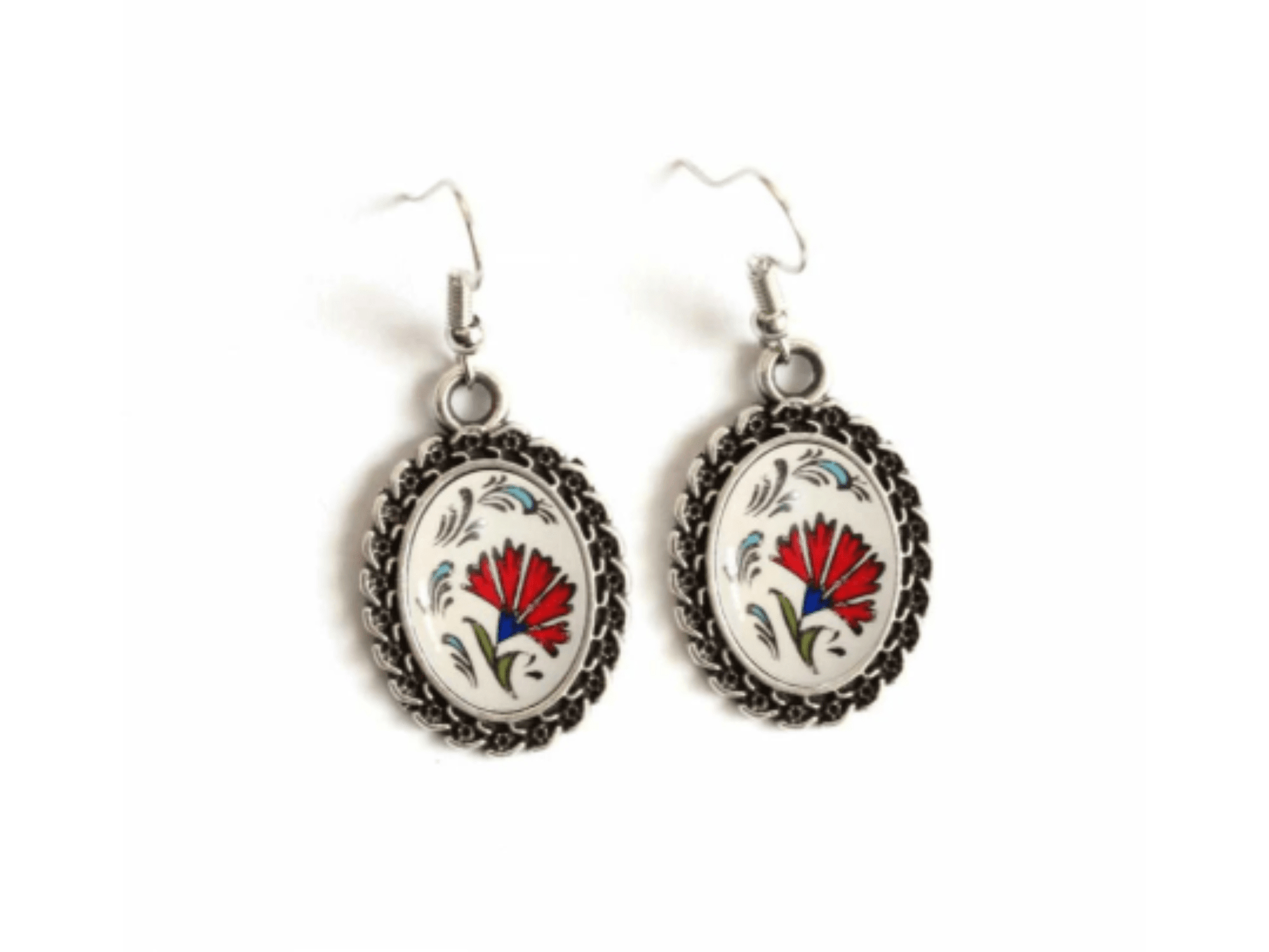 Floral Theme Earrings - Handmade Turkish Artisan Jewelry - Wear Sierra