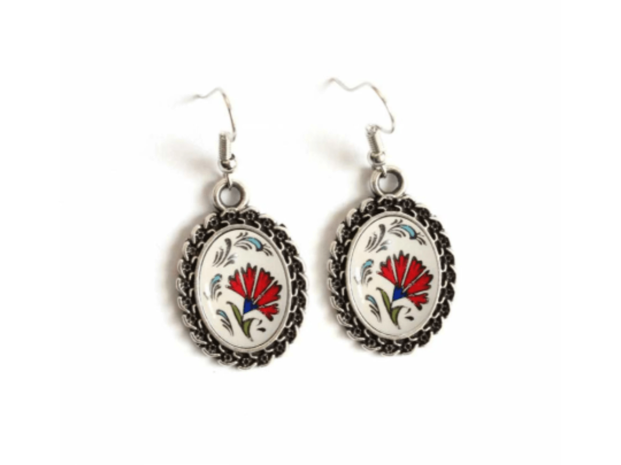 Floral Theme Earrings - Handmade Turkish Artisan Jewelry - Wear Sierra