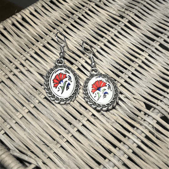 Floral Theme Earrings - Handmade Turkish Artisan Jewelry - Wear Sierra