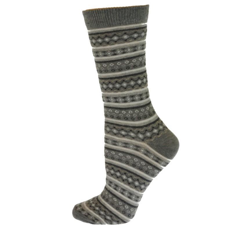 Flower Pattern Cotton Women's Crew Socks in 1-Pair Packs - Wear Sierra