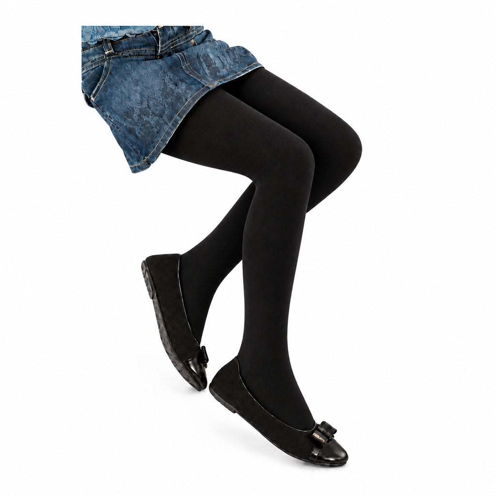 Girl's Combed Cotton Tights, Colorful Tights for School or Church - Wear Sierra