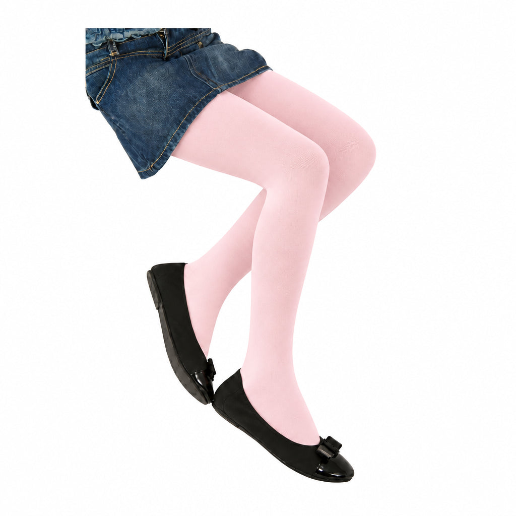 Girl's Combed Cotton Tights, Colorful Tights for School or Church - Wear Sierra