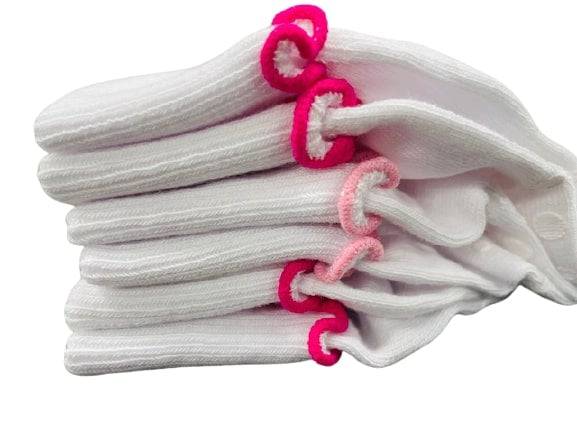 Girls Non-Skid Seamless Toe Socks - 3-Pair Pack Cotton Ruffle Edge Socks - Wear Sierra