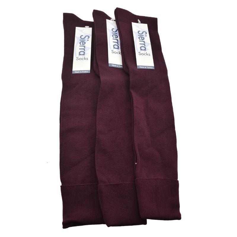 Girl's Uniform Knee High Socks & Women's Flat Knit Opaque Knee High Socks 3-Pair Packs - Wear Sierra