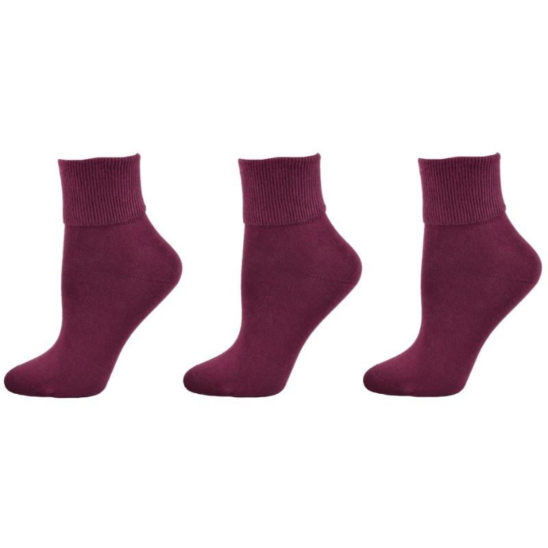 Girl's Uniform Socks, Classic Ribbed Pima Cotton Cuff Socks, Comfortable Women's Socks - Wear Sierra