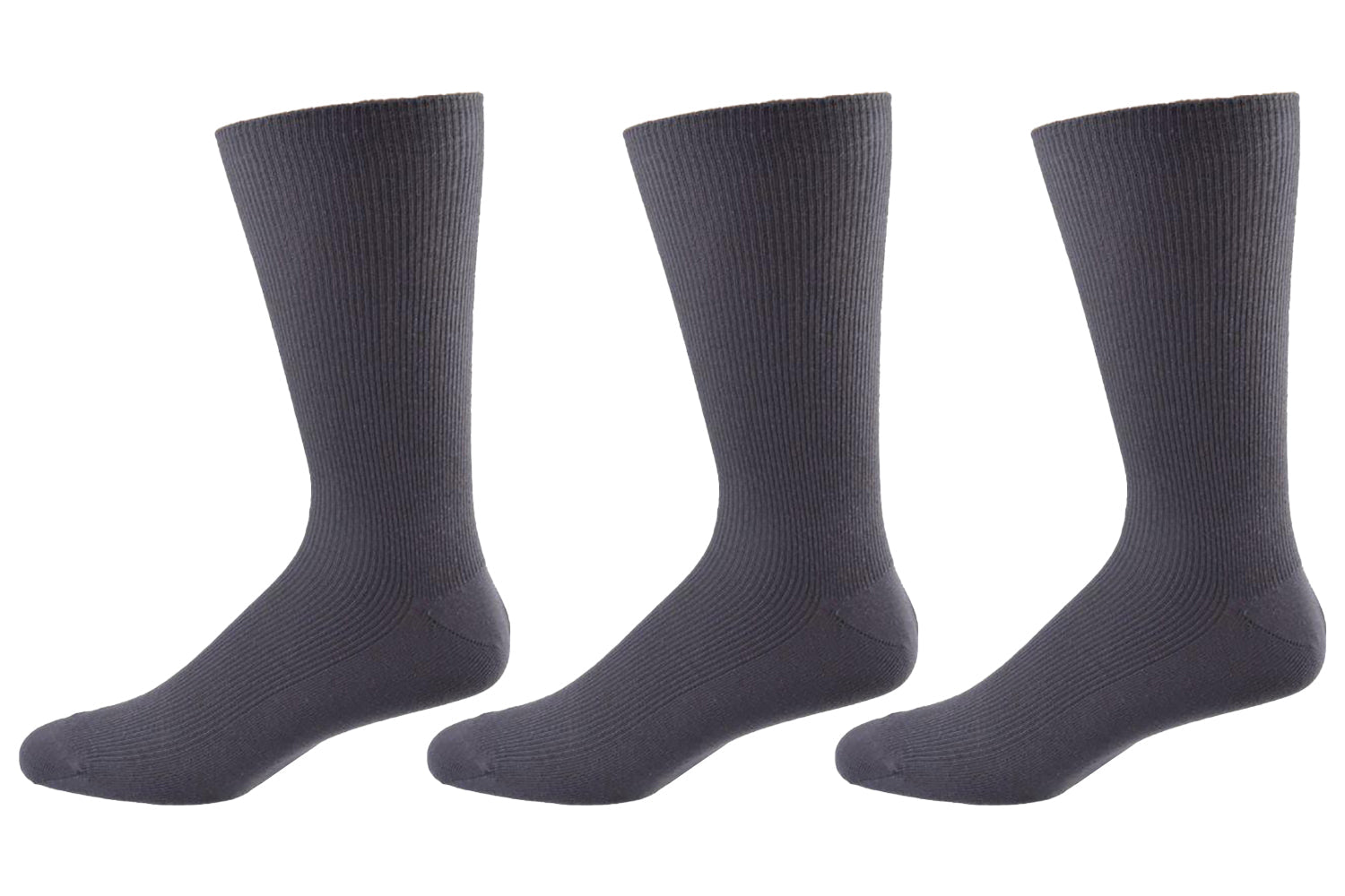 Diabetic True Rib Combed Cotton Crew Socks M11