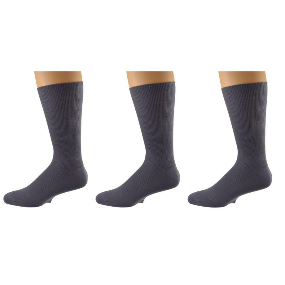 Diabetic True Rib Combed Cotton Crew Socks M11