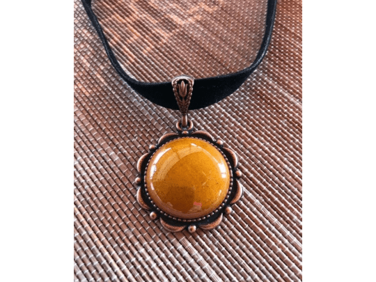 Hand Crafted Ceramic Necklace Choker Style, Multi Color - Wear Sierra