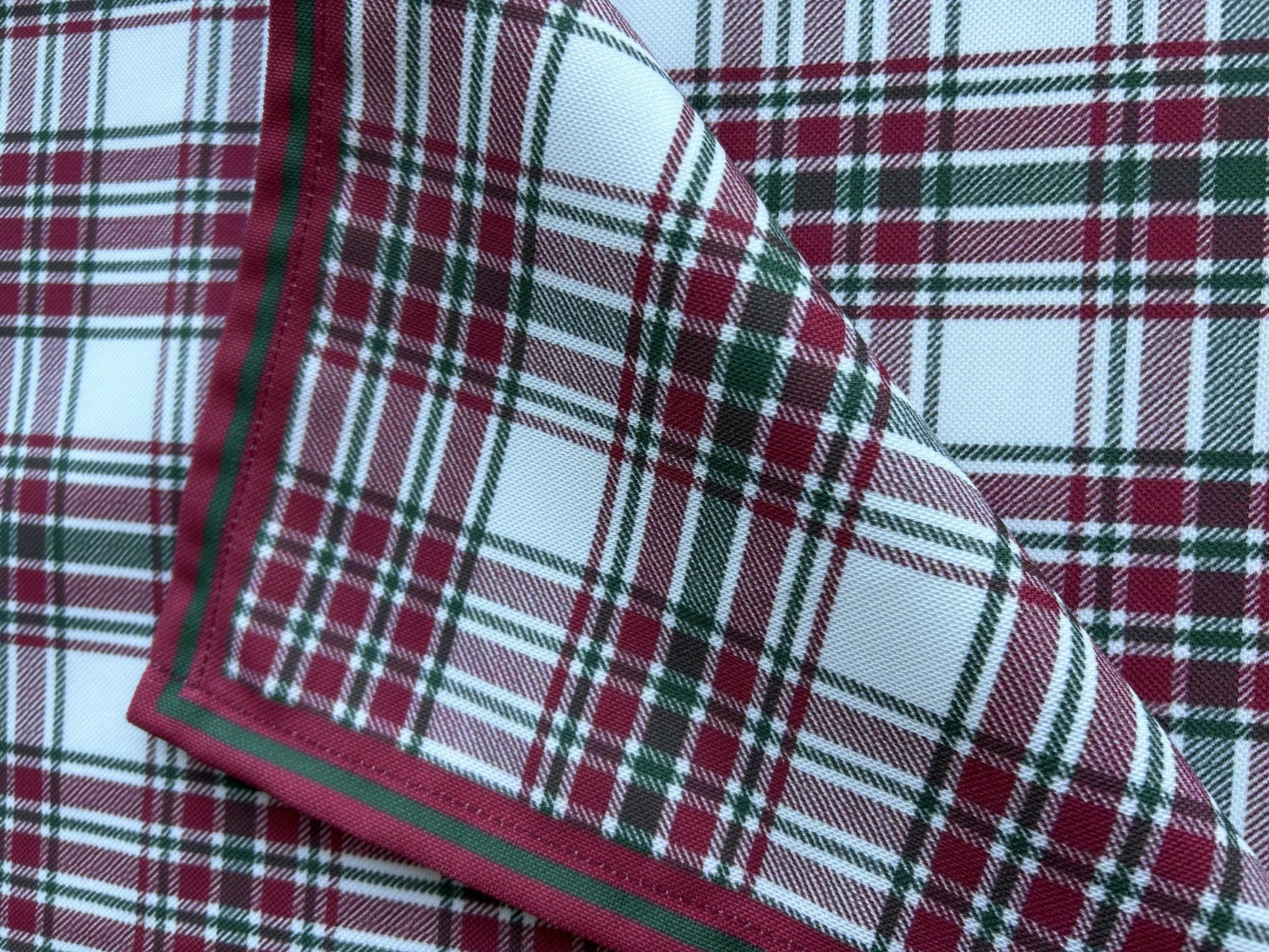 Holiday Placemats in Traditional Reds and Greens for Christmas or Rustic Table Setting - Wear Sierra