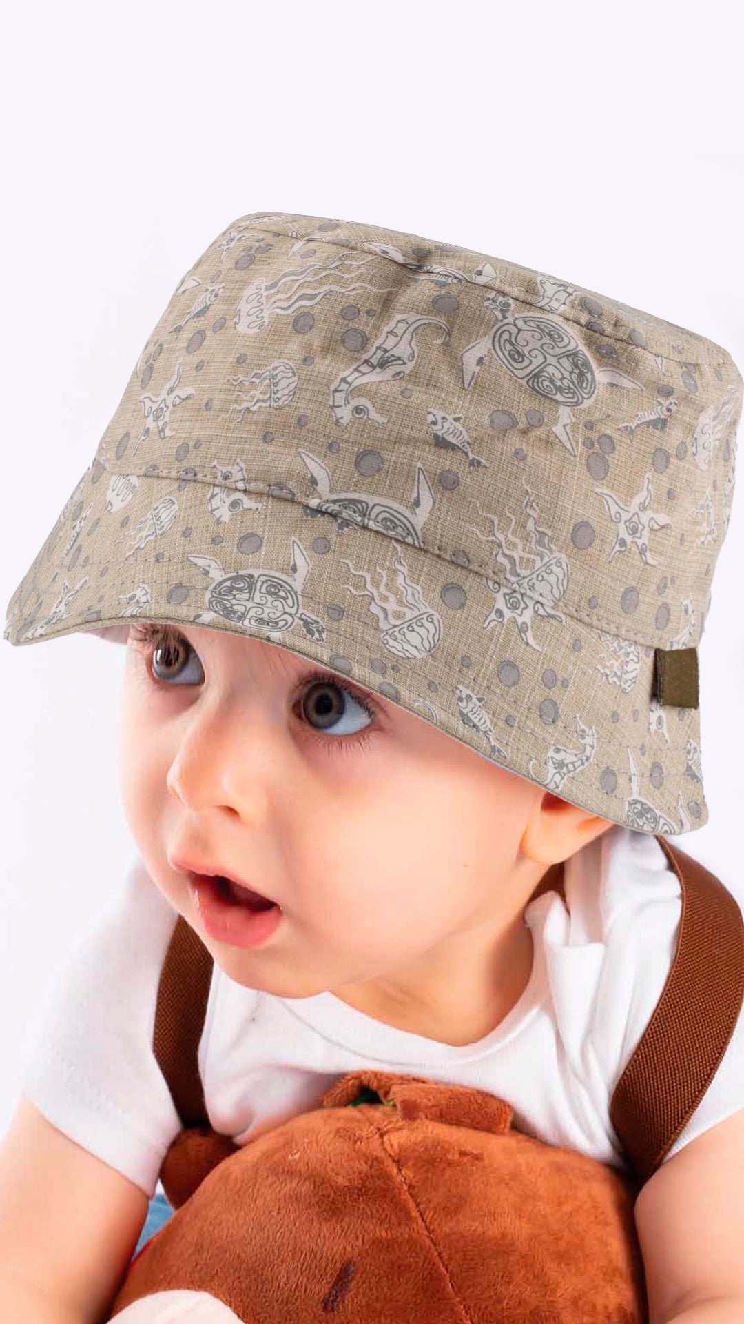 Infant Bucket Hat Ocean Life, Sea Animals, Nautical Theme Print Baby Hat - Wear Sierra