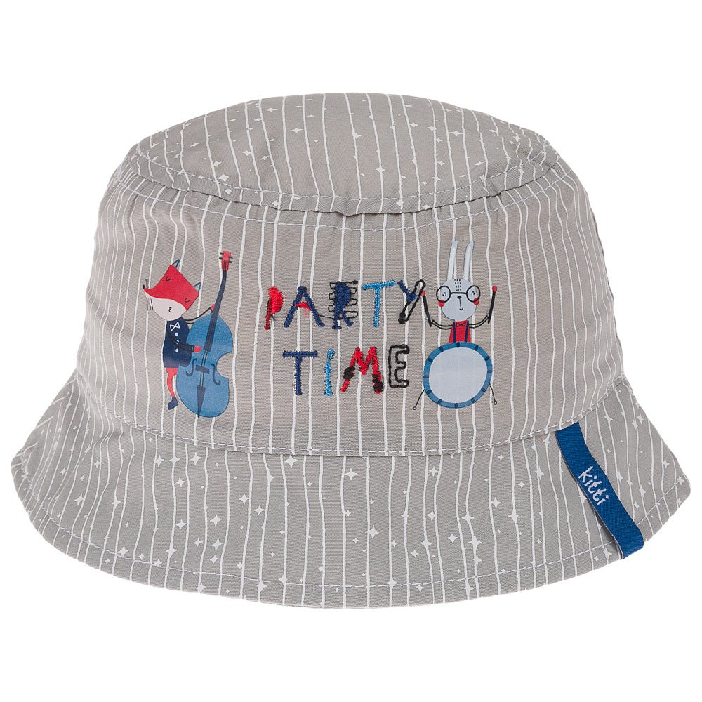 Infant Bucket Hat, Party Time Animal Band Cotton Embroidered Hat - Wear Sierra
