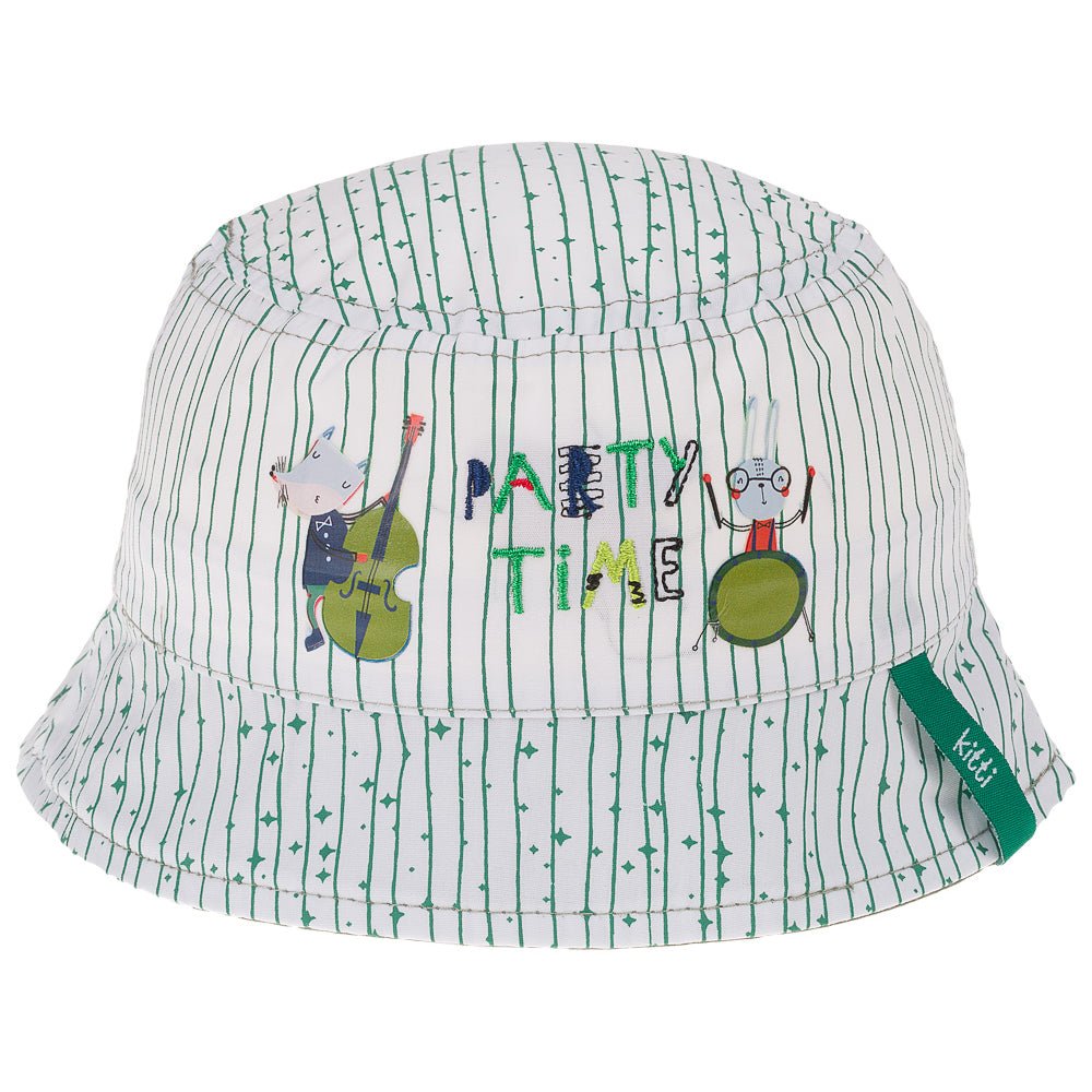 Infant Bucket Hat, Party Time Animal Band Cotton Embroidered Hat - Wear Sierra