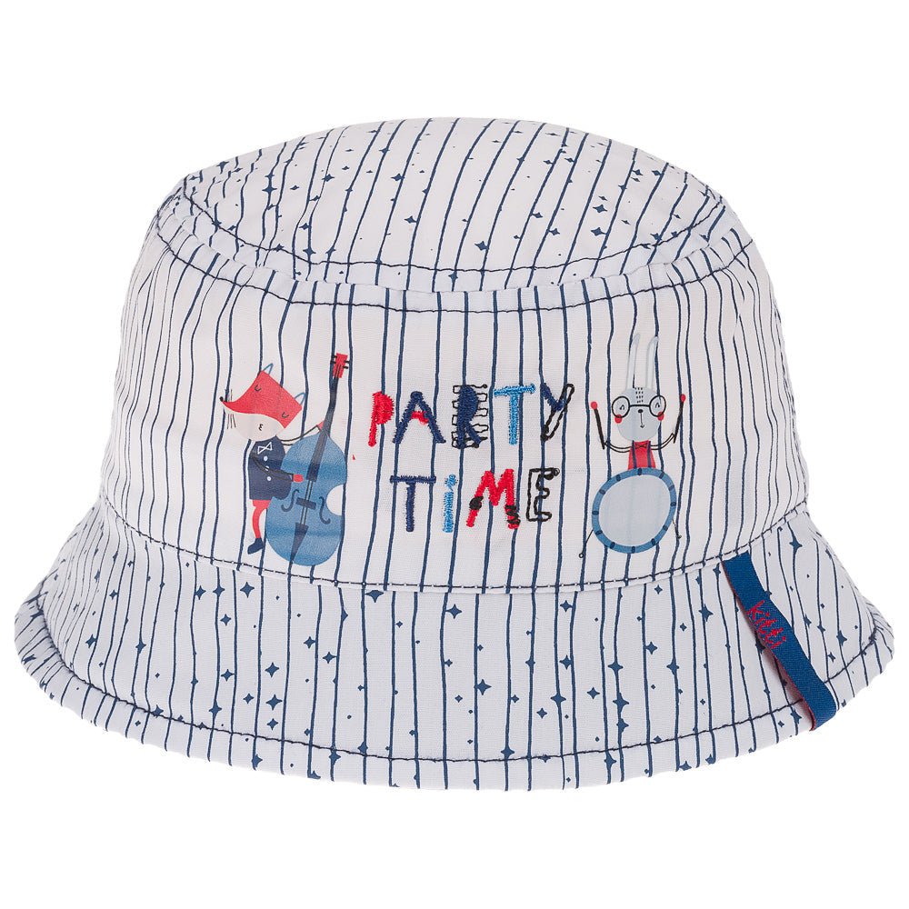Infant Bucket Hat, Party Time Animal Band Cotton Embroidered Hat - Wear Sierra