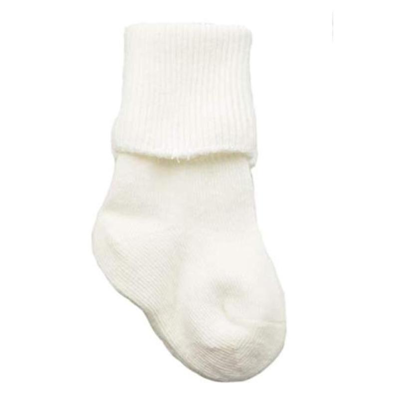 Infant Combed Cotton Socks with Turn Cuff - Super Soft Booties for Baby Girls - Wear Sierra