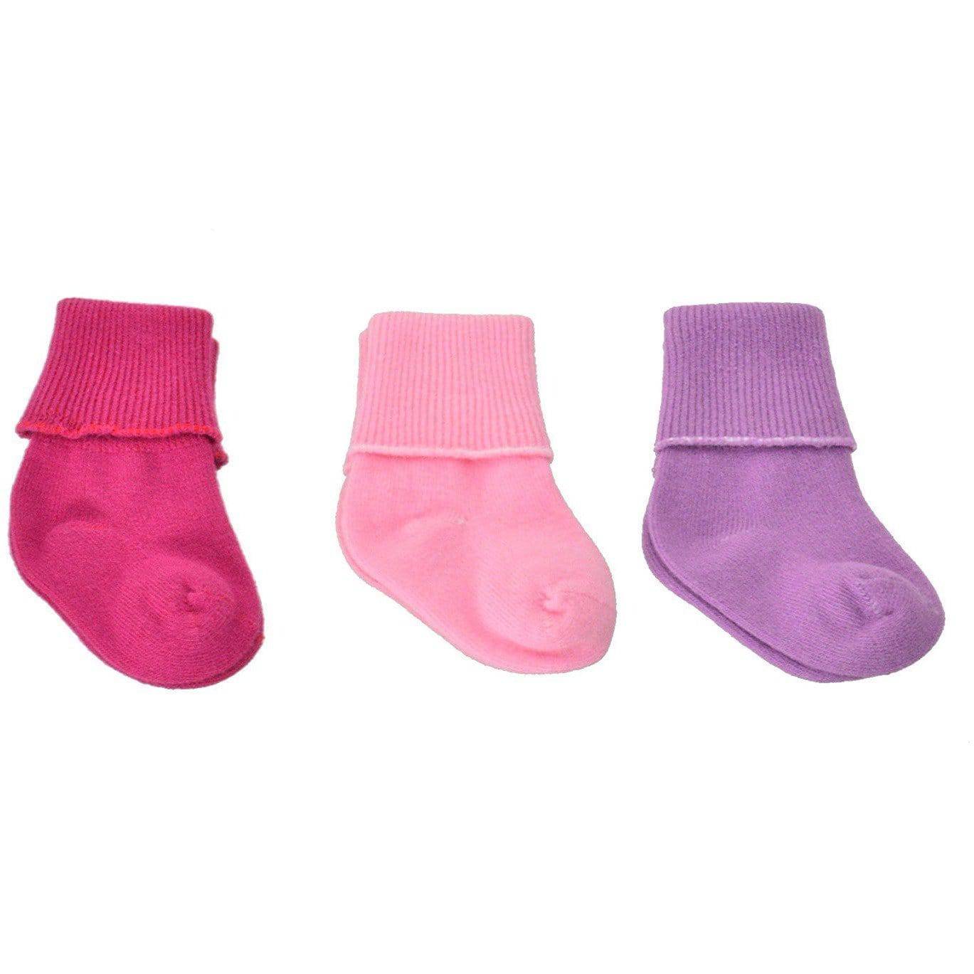 Infant Socks - Combed Cotton Turn Cuff Booties for Baby (Choose from 3 or 6 Pair Packs) - Wear Sierra