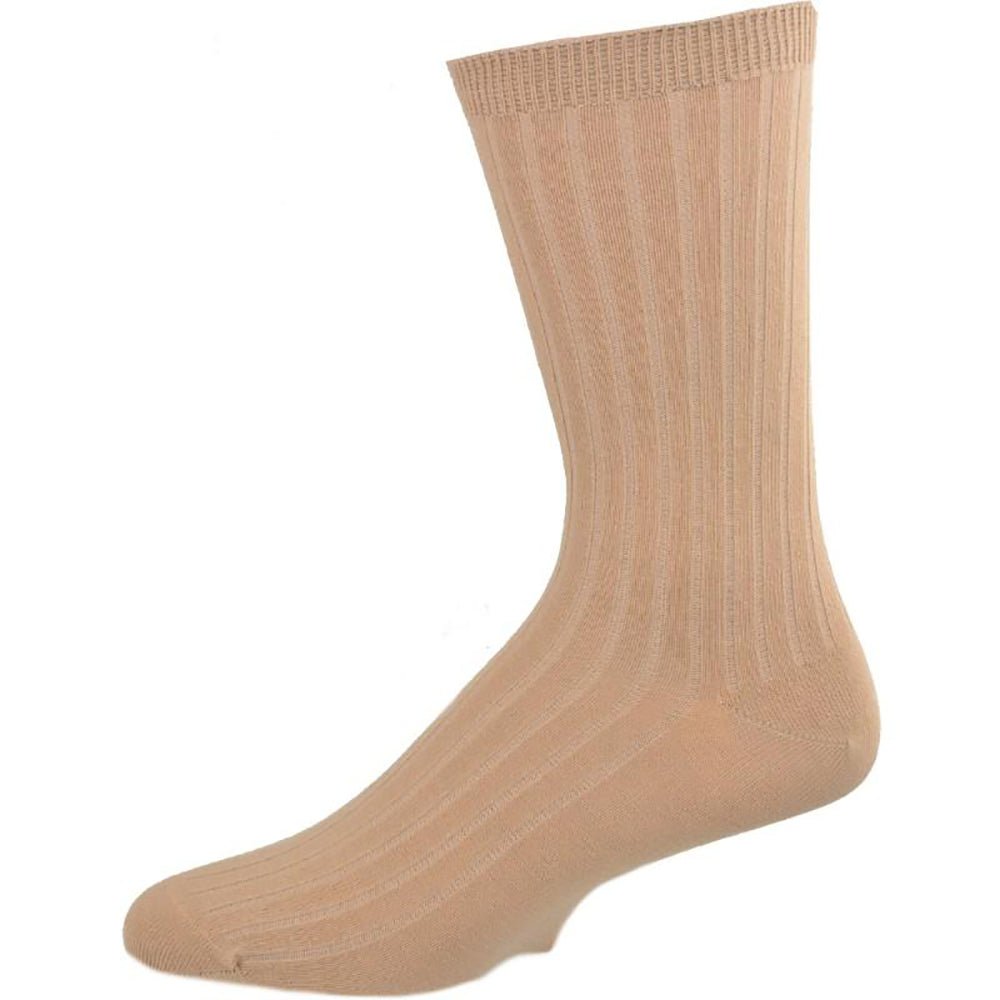 Kid's, Teen's and Adult Size Crew Socks - Soft Pima Cotton Classic Dress Uniform Ribbed 3-Pair Packs - Wear Sierra