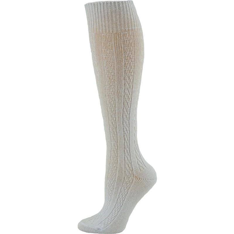Knee High Socks in Classic Cotton Cable Knit, School Uniform Socks for Girls in 3 Pair Pack - Wear Sierra