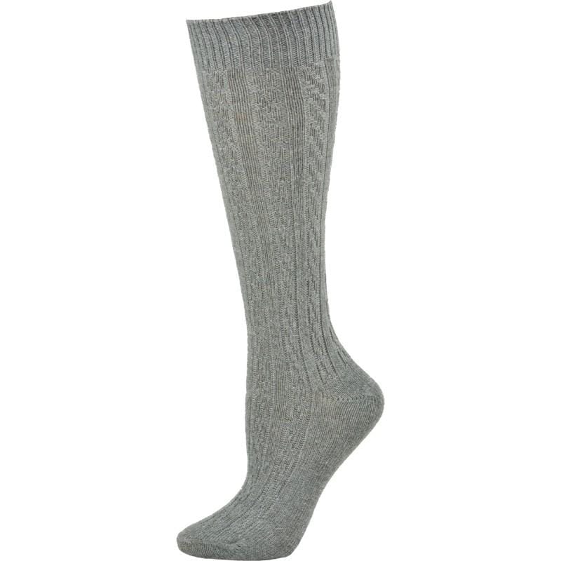 Knee High Socks in Classic Cotton Cable Knit, School Uniform Socks for Girls in 3 Pair Pack - Wear Sierra