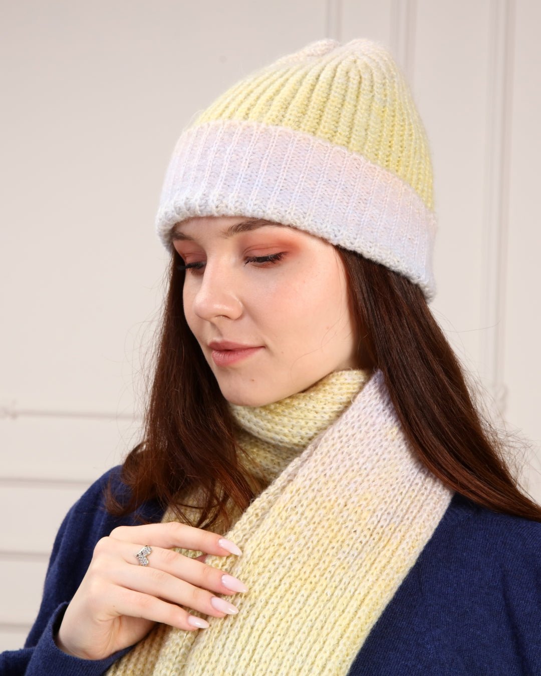 Knitted Beanie and Scarf Set - Women's Cozy Hat Scarf - Trending Fashion Outfit for Winter - Wear Sierra