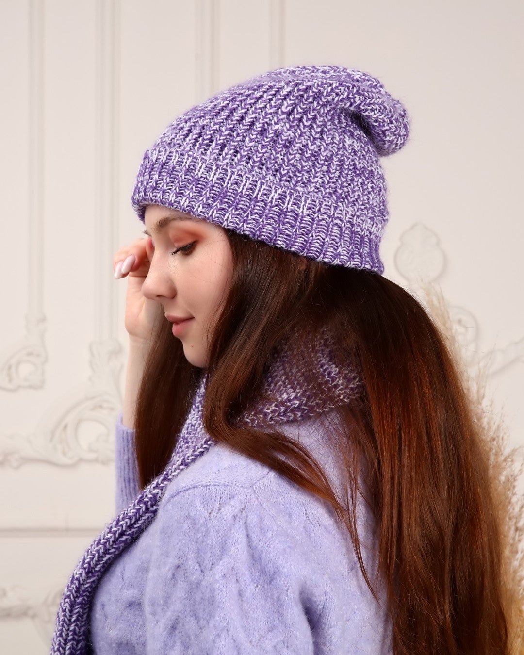 Knitted Beanie and Scarf Set - Women's Cozy Hat Scarf - Trending Fashion Outfit for Winter - Wear Sierra