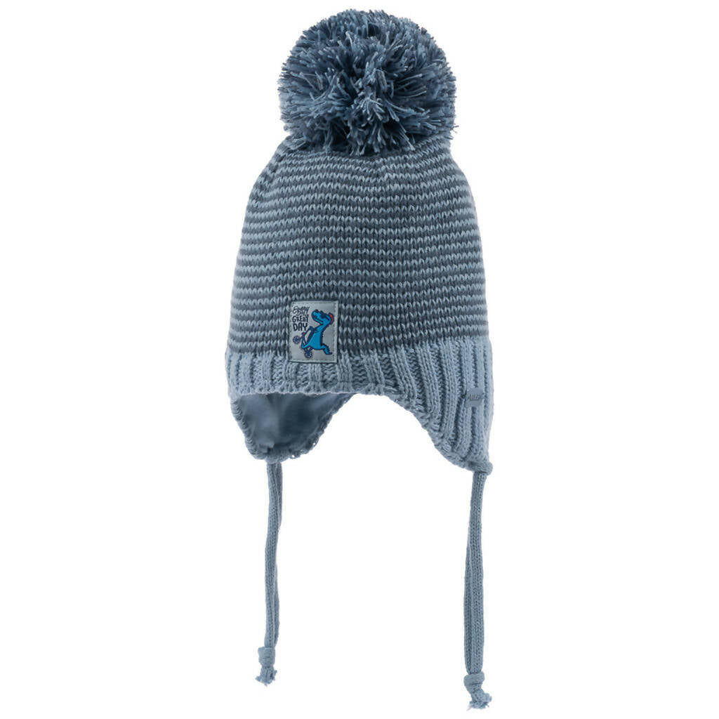 Knitted Winter Beanie with Sherpa Lined Earflaps for Infants (0-18 Months) - Wear Sierra