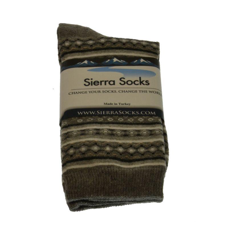 Ladies Cotton Crew Socks 2-Pair Packs with Mini Flower Design - Wear Sierra