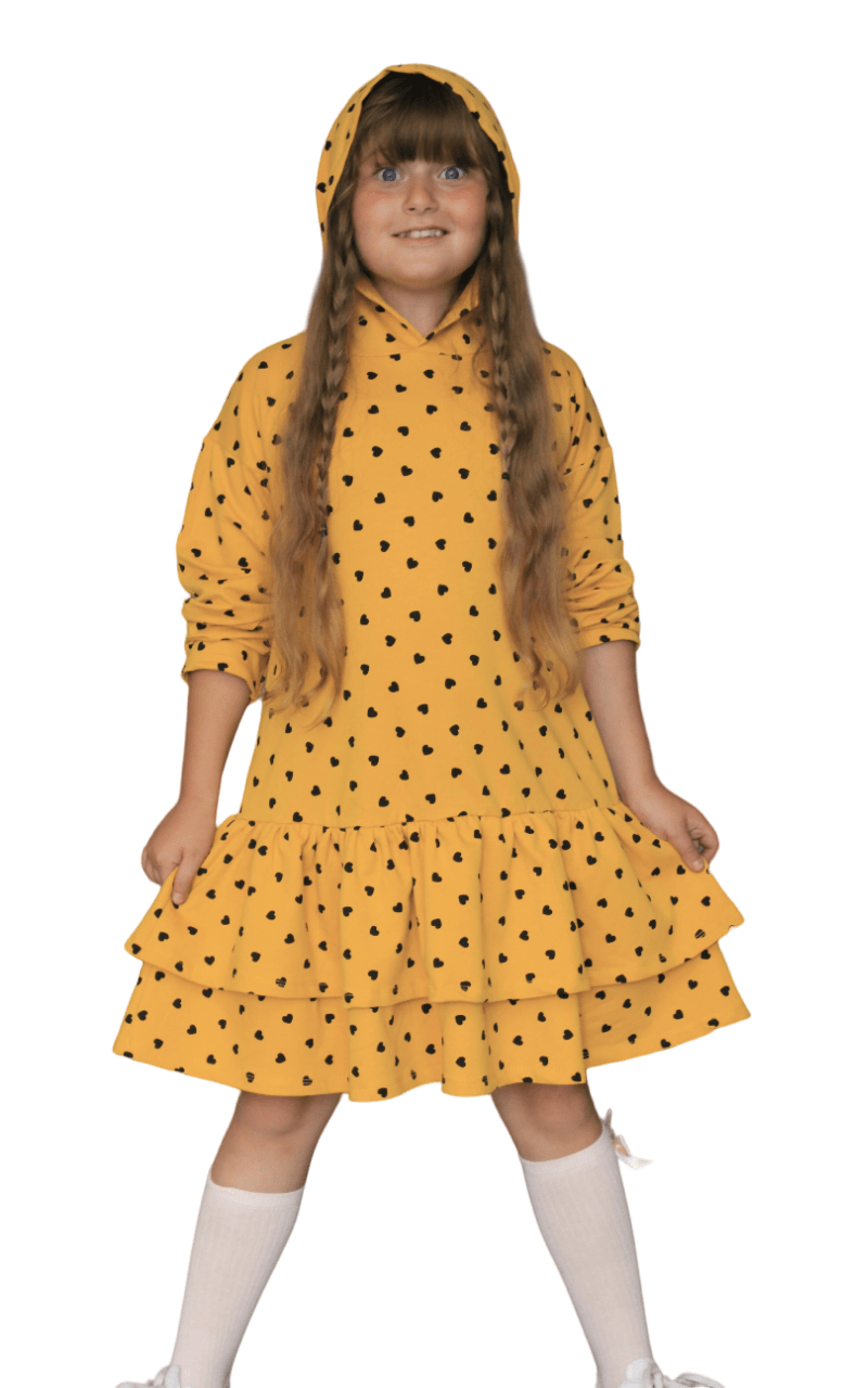 Little Girl's Hoodie Dress - Adorable, Fun and Comfortable Outfit - Wear Sierra