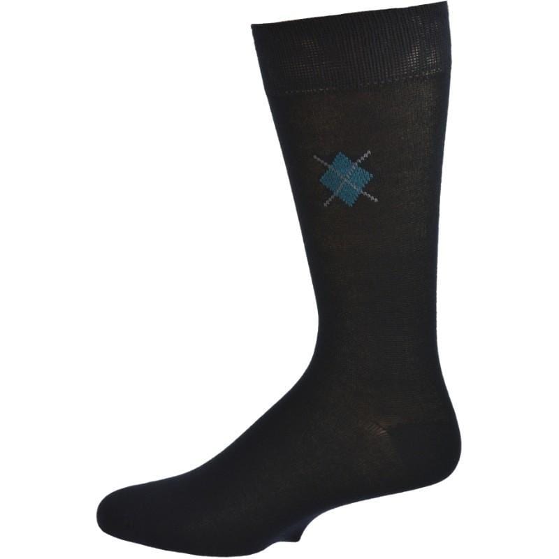 Men's Argyle Crew Socks - Great for Office Wear, Rayon Casual Wear Classy Socks - Wear Sierra