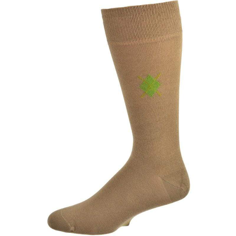 Men's Argyle Crew Socks - Great for Office Wear, Rayon Casual Wear Classy Socks - Wear Sierra