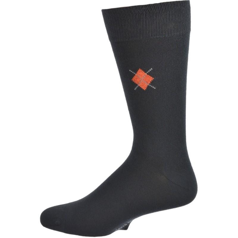 Men's Argyle Crew Socks - Great for Office Wear, Rayon Casual Wear Classy Socks - Wear Sierra