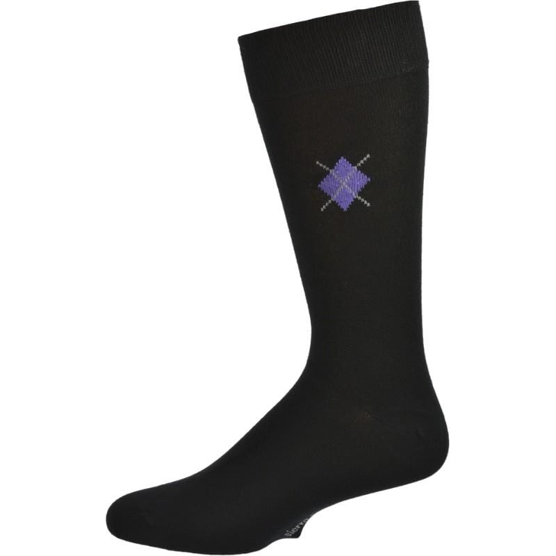 Men's Argyle Crew Socks - Great for Office Wear, Rayon Casual Wear Classy Socks - Wear Sierra
