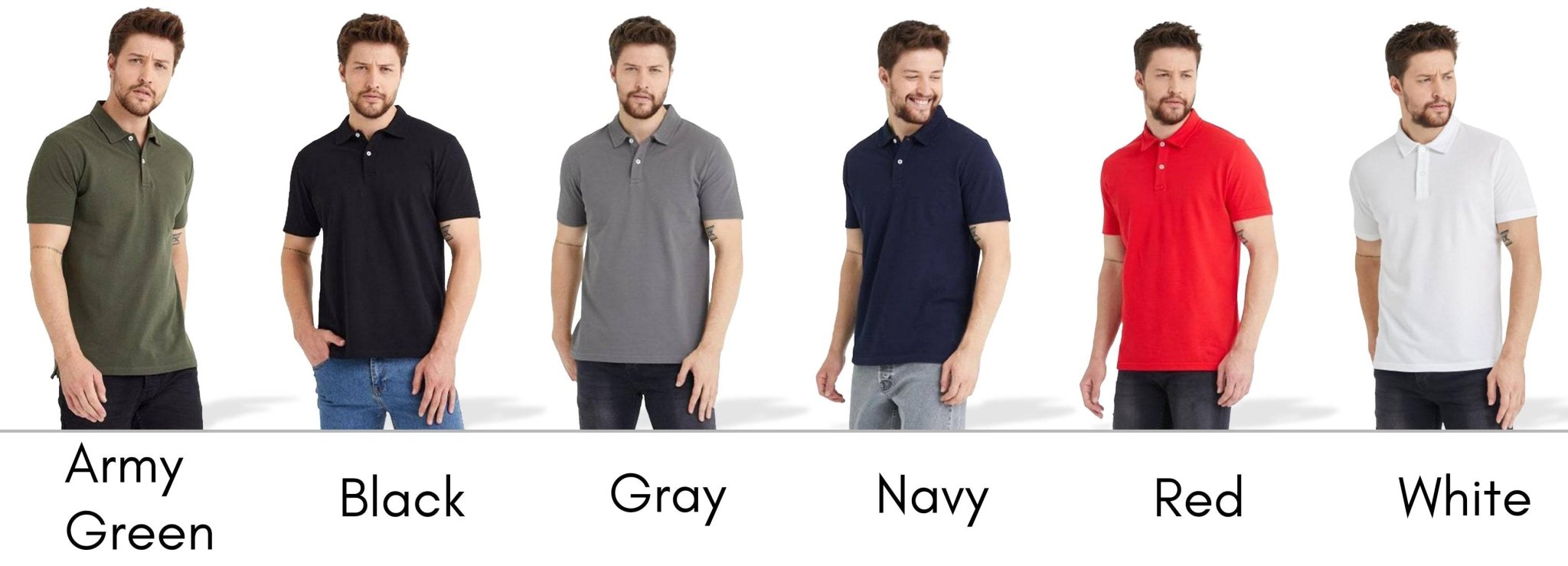 Men’s Classic Polo Shirts - 2 Button 100% Cotton Business Casual Shirt or Golf Shirt - Wear Sierra