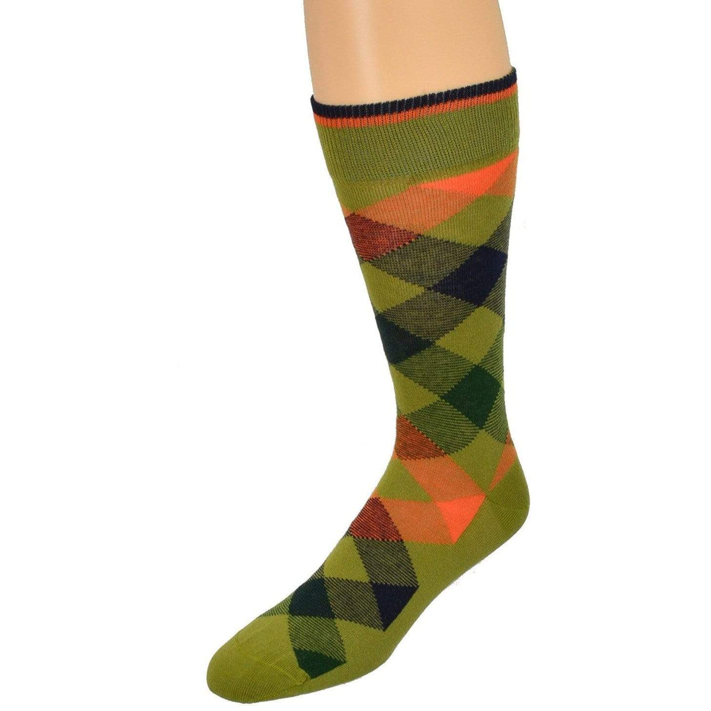 Men's Colorful Combed Cotton Socks - Argyle Pattern (3 Pair Packs) - Wear Sierra