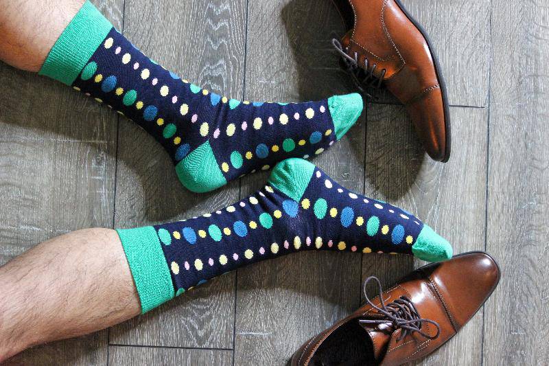 Men's Colorful Crew Socks in Combed Cotton (3 Pair Pack) - Wear Sierra