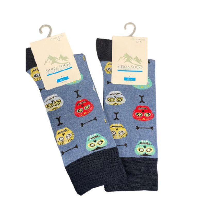Men's Colorful Smooth Toe Crew Socks in Game Characters - Wear Sierra