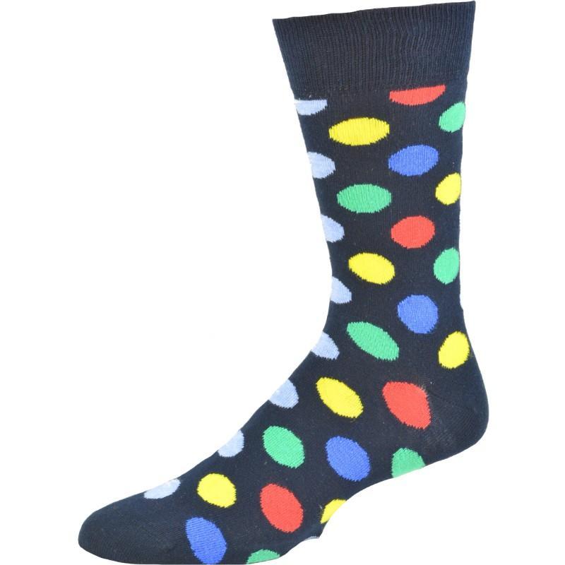 Men's Colorful Socks in Combed Cotton with Polka Dots! in 1 Pair Packs - Wear Sierra