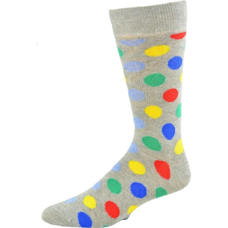 Men's Colorful Socks in Combed Cotton with Polka Dots! in 1 Pair Packs - Wear Sierra