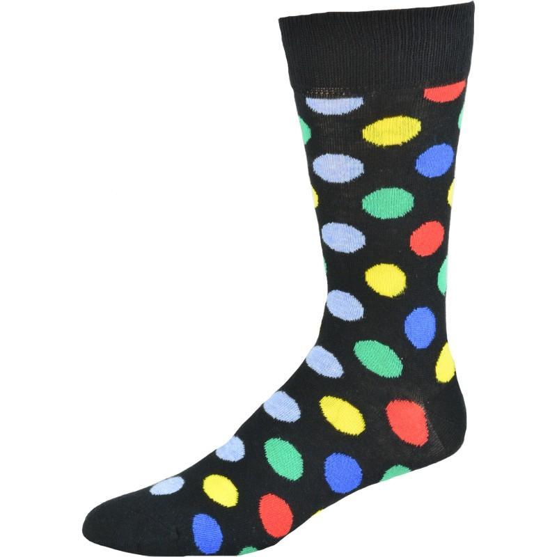 Men's Colorful Socks in Combed Cotton with Polka Dots! in 1 Pair Packs - Wear Sierra