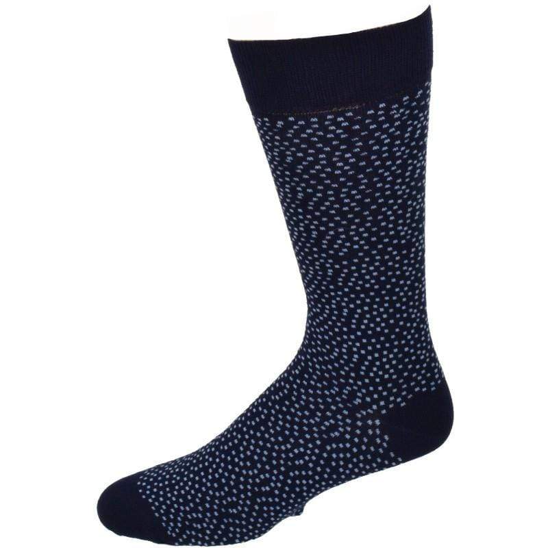 Men's Combed Cotton Crew Navy Dressy Socks in 2 Pair Packs - Wear Sierra