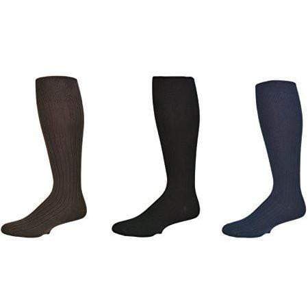 Men's Combed Cotton Crew Socks, Business Casual Footwear (3 Pair Packs) - Wear Sierra