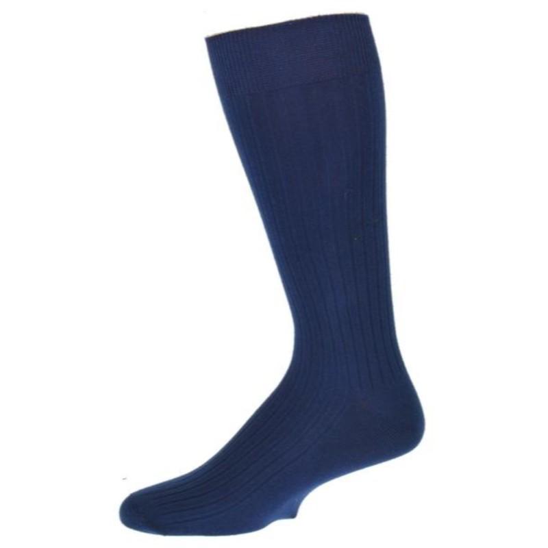 Men's Combed Cotton Crew Socks, Classic Fine Ribbed Office or Casual Socks - Wear Sierra