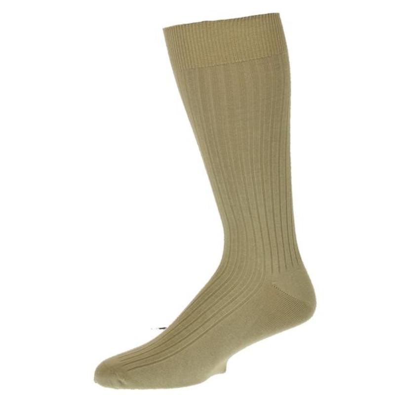 Men's Combed Cotton Crew Socks, Classic Fine Ribbed Office or Casual Socks - Wear Sierra