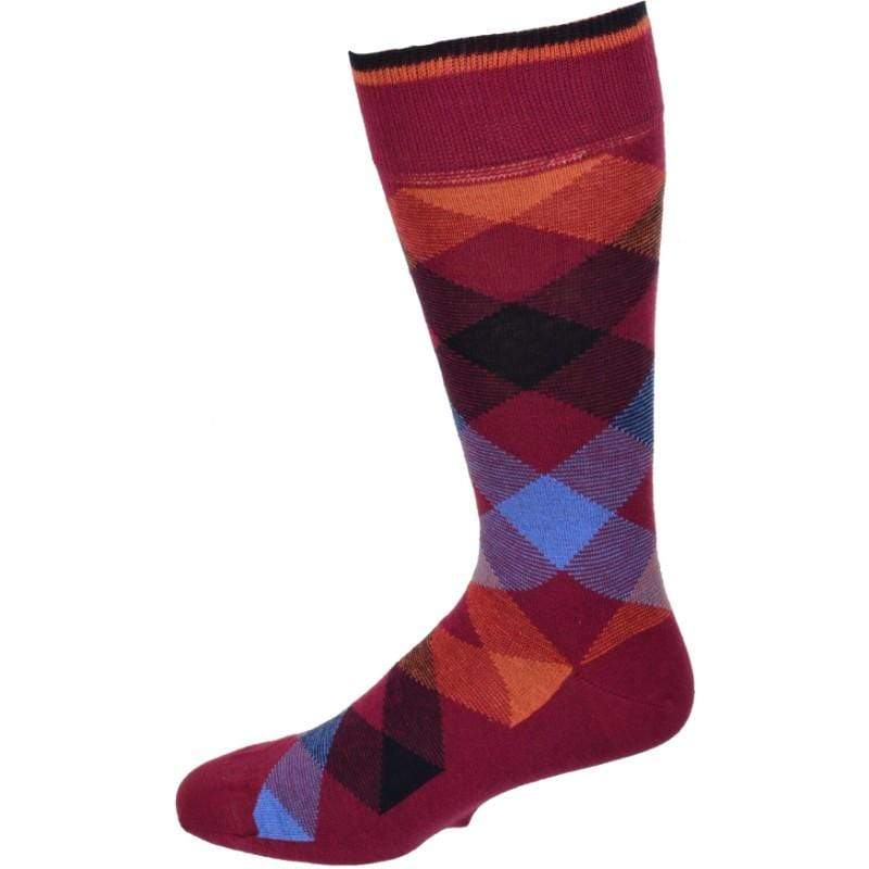 Men's Crew Socks - Combed Cotton Argyle Pattern 3-Pair Packs - Wear Sierra