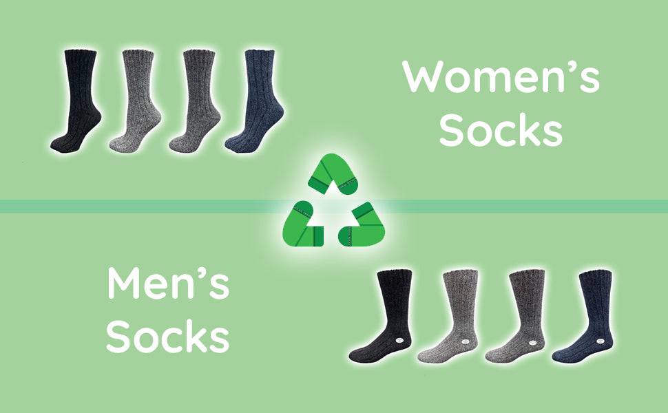 Men's Crew Socks in Regenerated Wool - Ecofriendly Socks! - Wear Sierra