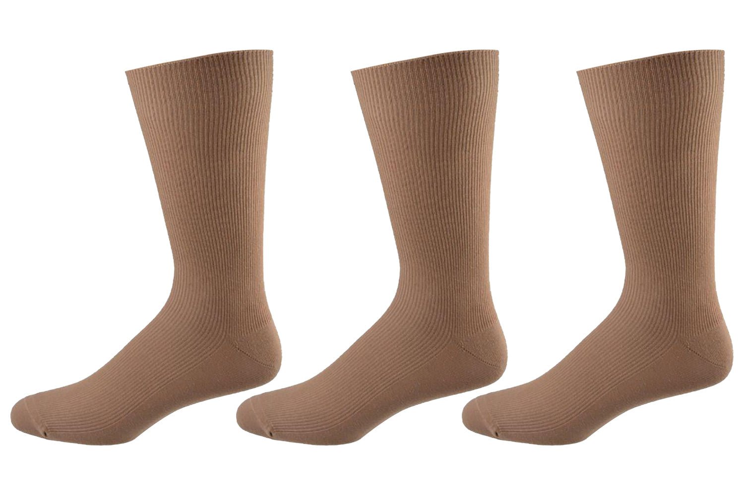 Men's Diabetic Crew Socks in Combed Cotton (3 Pair and 4 Pair Packs) - Wear Sierra