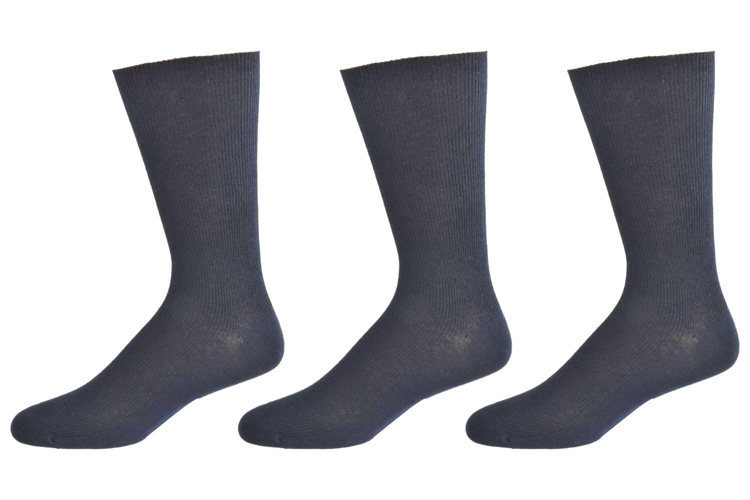 Men's Diabetic Crew Socks in Combed Cotton (3 Pair and 4 Pair Packs) - Wear Sierra