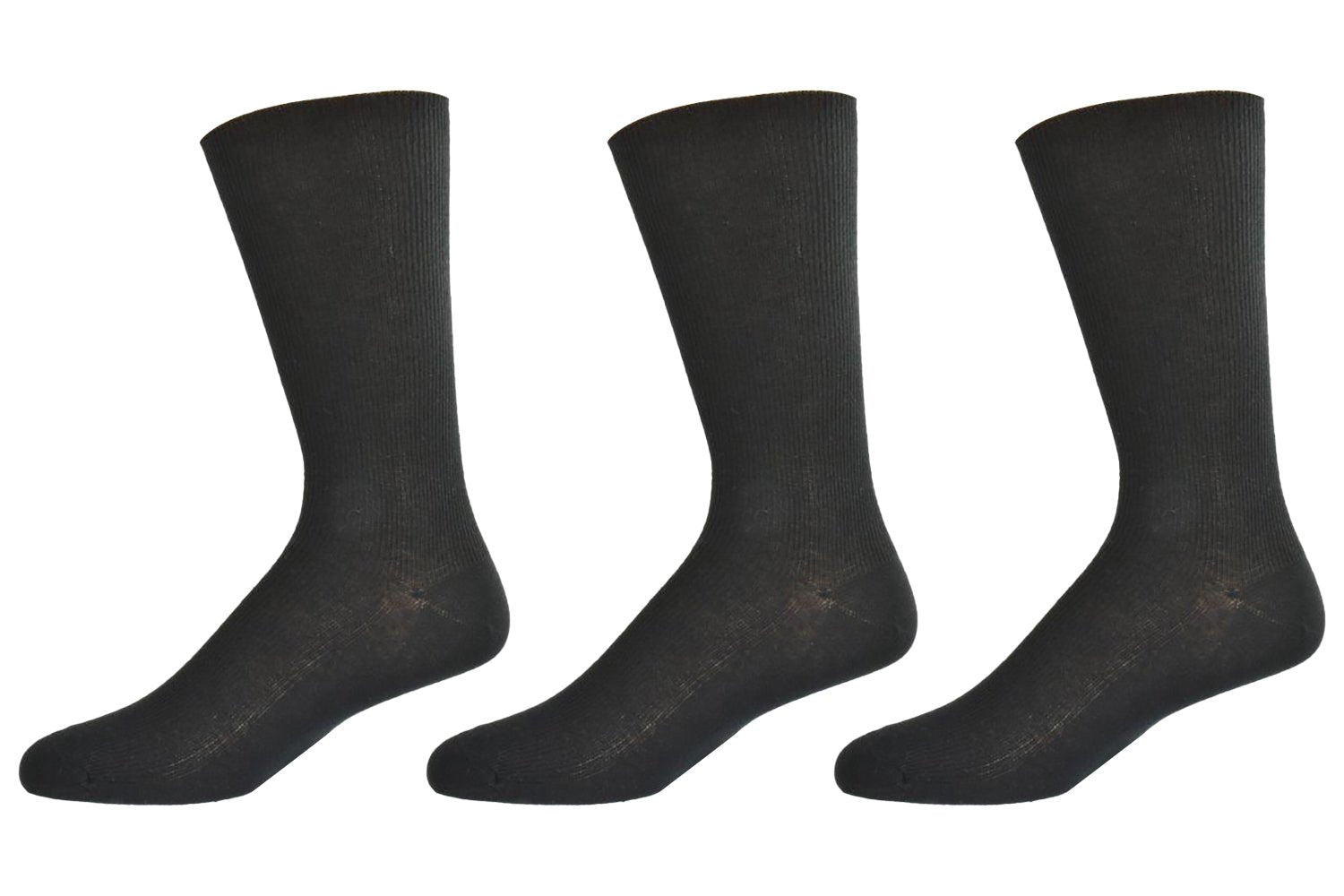 Men's Diabetic Crew Socks in Combed Cotton (3 Pair and 4 Pair Packs) - Wear Sierra