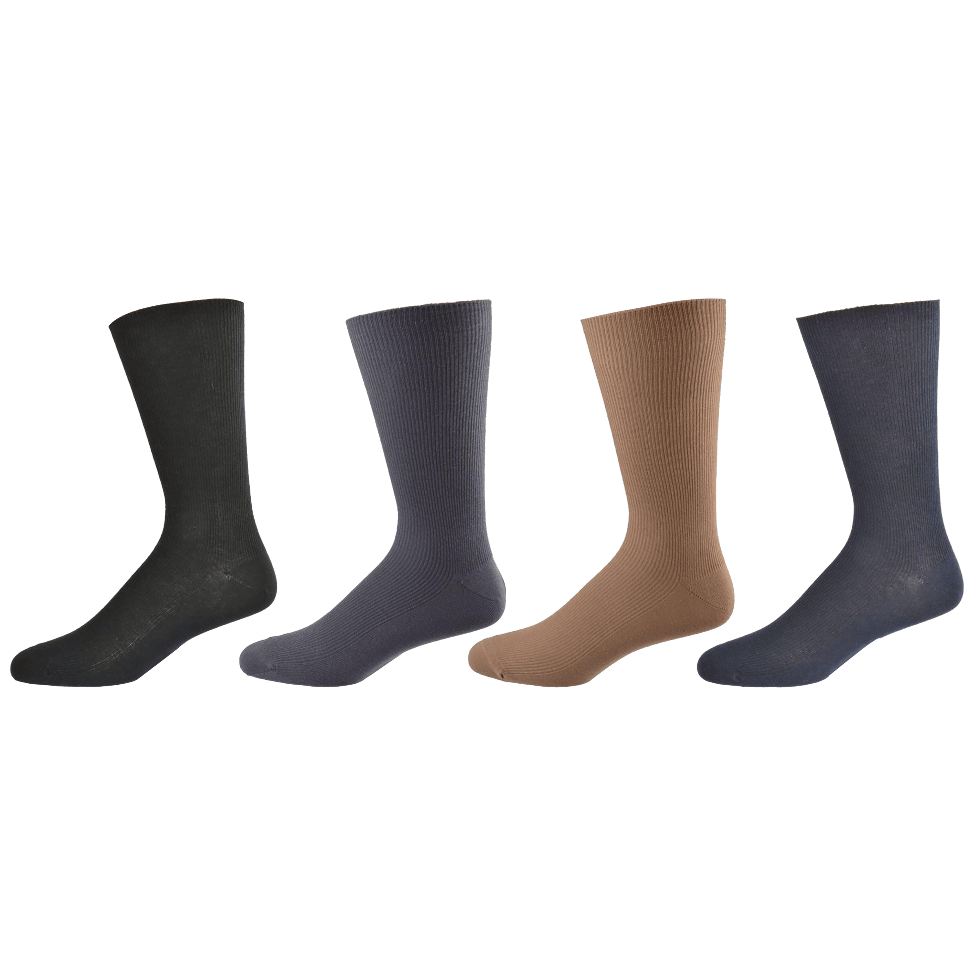 Men's Diabetic Crew Socks in Combed Cotton (3 Pair and 4 Pair Packs) - Wear Sierra