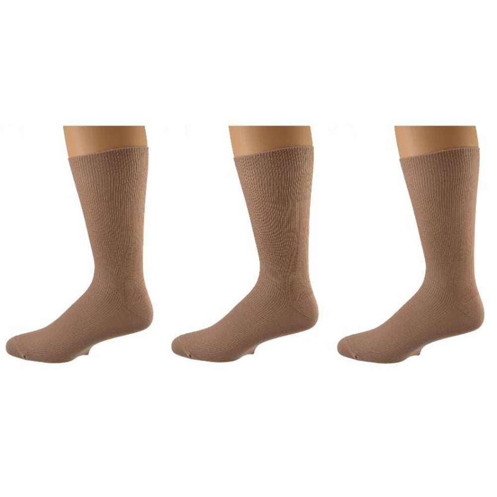 Men's Diabetic Crew Socks in Combed Cotton (3 Pair and 4 Pair Packs) - Wear Sierra