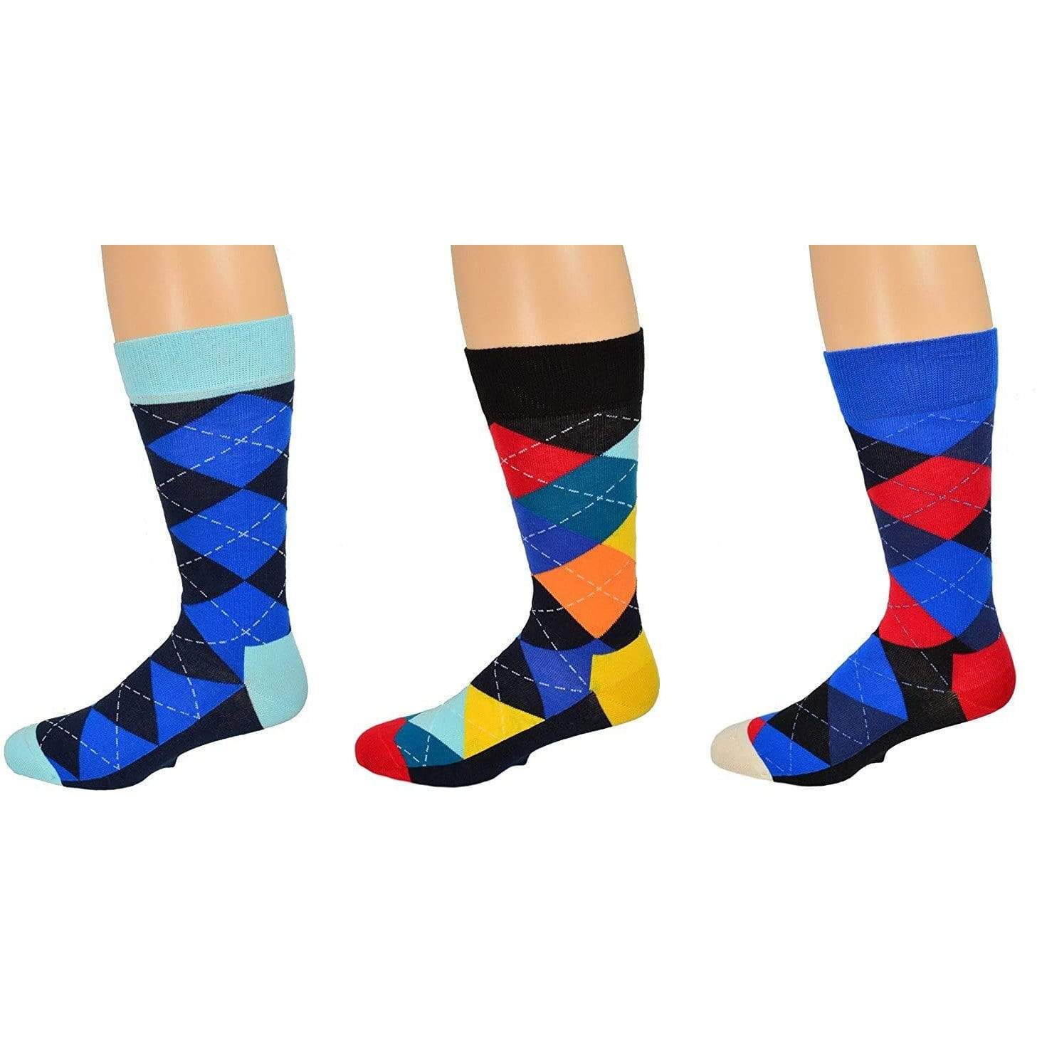 Men's Dressy Casual Socks in Soft, Combed Cotton Crew Multi-Pair Packs - Wear Sierra